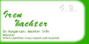 iren wachter business card